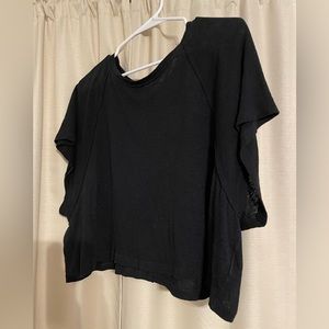 Free people light black cropped t shirt xs